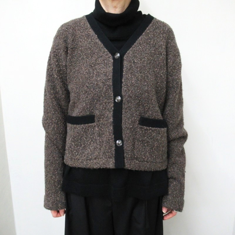 Audrey and john wad ネップヤーンVネックジャケットカーディガン /DBR390